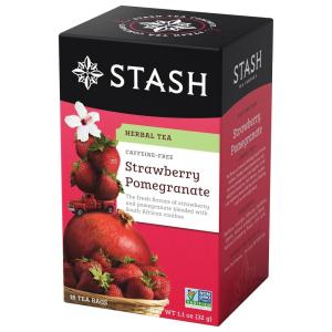 imageStash Tea Cinnamon Vanilla Herbal Tea  Naturally Caffeine Free NonGMO Project Verified Premium Tea with No Artificial Ingredients 18 Count Pack of 6  108 Bags TotalStrawberry Pomegranate