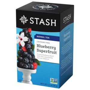 imageStash Tea Cinnamon Vanilla Herbal Tea  Naturally Caffeine Free NonGMO Project Verified Premium Tea with No Artificial Ingredients 18 Count Pack of 6  108 Bags TotalBlueberry Superfruit