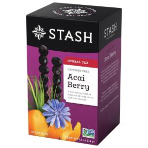 imageStash Tea Cinnamon Vanilla Herbal Tea  Naturally Caffeine Free NonGMO Project Verified Premium Tea with No Artificial Ingredients 18 Count Pack of 6  108 Bags TotalAcai Berry