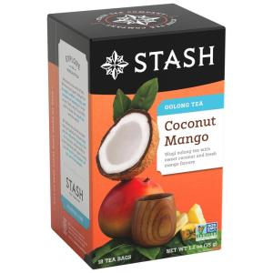 imageStash Tea Cinnamon Vanilla Herbal Tea  Naturally Caffeine Free NonGMO Project Verified Premium Tea with No Artificial Ingredients 18 Count Pack of 6  108 Bags TotalCoconut Mango