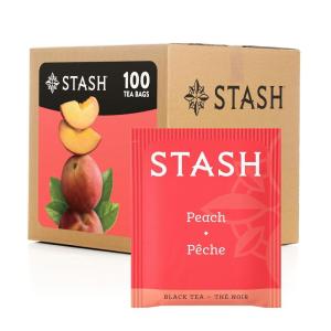 imageStash Tea Sweet Honeydew Green Tea  Caffeinated NonGMO Project Verified Premium Tea with No Artificial Ingredients 100 Count BULK PACKAGINGPeach