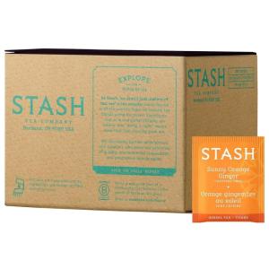 imageStash Tea Sweet Honeydew Green Tea  Caffeinated NonGMO Project Verified Premium Tea with No Artificial Ingredients 100 Count BULK PACKAGINGSunny Orange Ginger