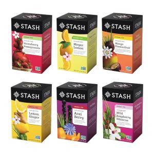 imageStash Tea Comfort Classics Herbal Tea Sampler  Assortment of NonCaffeinated Teas Including Peppermint Chamomile and Lemon Ginger Teas 1820 Count Pack of 3Fruity Herbal Sampler