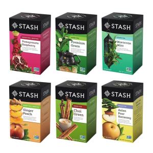 imageStash Tea Comfort Classics Herbal Tea Sampler  Assortment of NonCaffeinated Teas Including Peppermint Chamomile and Lemon Ginger Teas 1820 Count Pack of 3Green Tea