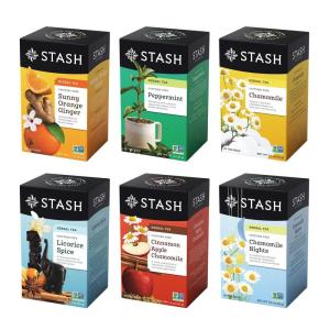 imageStash Tea Comfort Classics Herbal Tea Sampler  Assortment of NonCaffeinated Teas Including Peppermint Chamomile and Lemon Ginger Teas 1820 Count Pack of 3Herbal Classics