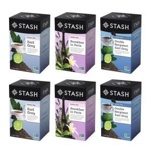 imageStash Tea Comfort Classics Herbal Tea Sampler  Assortment of NonCaffeinated Teas Including Peppermint Chamomile and Lemon Ginger Teas 1820 Count Pack of 3Earl Grey