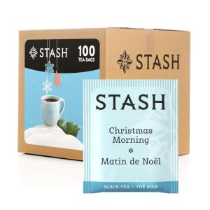 imageStash Tea Wild Raspberry Hibiscus Herbal Tea Box of 100 Tea Bags Packaging May VaryChristmas Morning