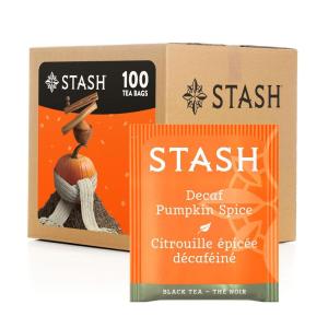 imageStash Tea Wild Raspberry Hibiscus Herbal Tea Box of 100 Tea Bags Packaging May VaryDecaf Pumpkin Spice